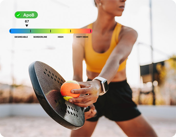 Woman exercising with apob results