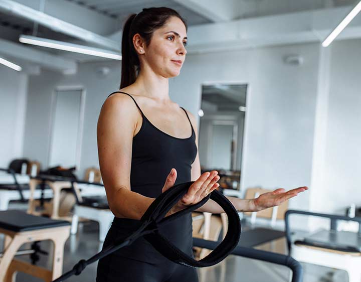 Women exercising representing health and wellness monitoring.