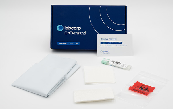 ColoFIT Colon Cancer Home Collection Test kit with blue box and contents displayed on white background
